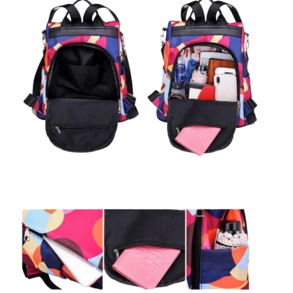 🎈Poaba Colorful Antitheft Oxford Backpack NWT 🎈 - Picture 7 of 12